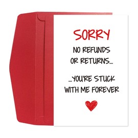 Funny Anniversary Card to Husband, Anniversary Card for Couple Wife Husband, Happy Wedding Anniversary Card for Boyfriend Girlfriend, Love Cards for Him Her as Birthday Christmas Valentine's Day Gifts