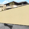 SHADEWIZ 5' x 50' Beige Privacy Screen Fence Cover Heavy