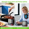 Digital Dual Kitchen Timer, 4-Channel Magnetic Countdown Timer for Cooking