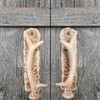 BestGiftEver Door Handles with Cast Iron Deer Antler Rustic Design
