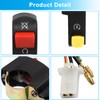 Coufce 12V Universal Handlebar Switch, 7/8" Left Starter Kill Light