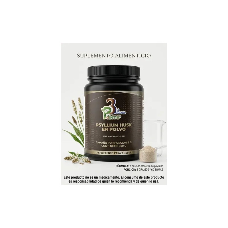 Psyllium Husk 3balancepoints Fibra Dietética, Pro-digestiva