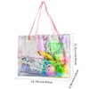 TotePrint Holographic PVC Handbag - Clear Transparent Bag with Letter
