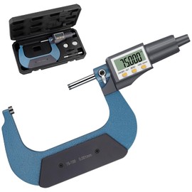 AUTOUTLET Micrometer Digital Outside Micrometer 75-100 mm / 0.001 mm, High Precision LCD Digital Micrometer Caliper Length Measuring Tool Micrometer 0.001 mm (0.00005 Inches)