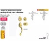 Hermex Cerradura Entrada Latón Brillante Doble Pomo Hermex 23670 Color