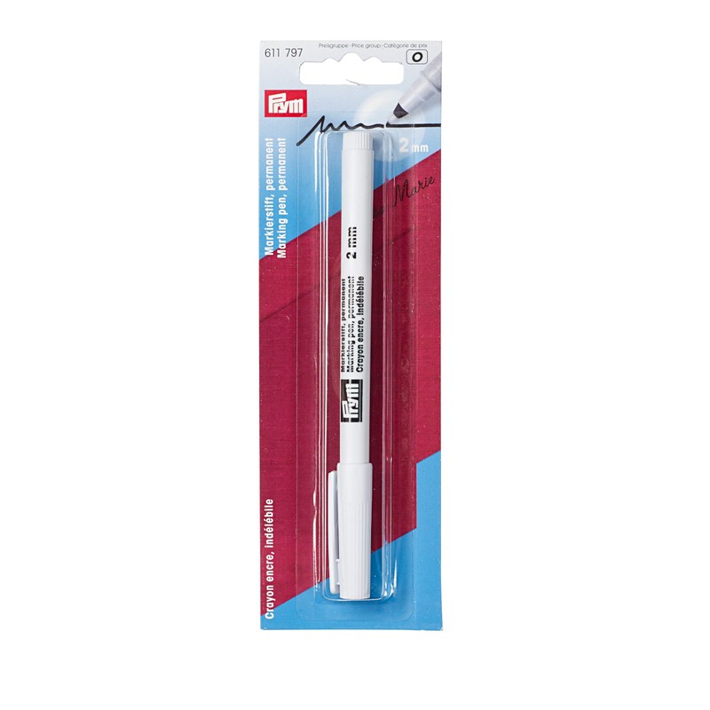 Prym Marker Pen, White, Black, One Size