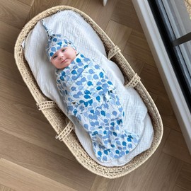 Norani Baby Snugababe Swaddle Pod for Newborns – Secure Arm Inserts Prevent Escape, Easy-Zip for Diaper Changes, Award-Winning Best Sleep Solution, Cherry Blossoms Design