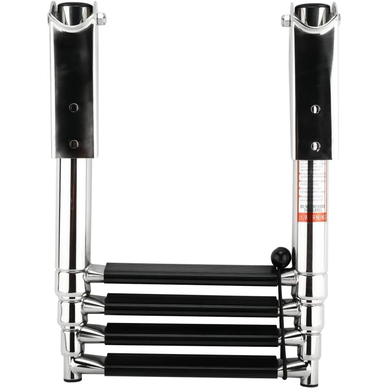 Amarine Made Boat Ladder 4 Step Stainless Steel Telescoping Ladder