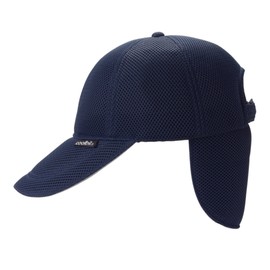 Coolbit CBSPCP82 Hinyari Cooling Hat, Cool Bit, Double Mesh Cap, Water Retention, Vaporization Heat, Neck Cooling, Heatstroke Prevention Hat, Heat Protection, Father's Day Gift, Hat, navy (NVY), M