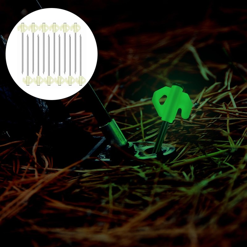 WELANE Eavy Duty Tent Stakes, 12PCS Luminous Aluminium Tent Pegs