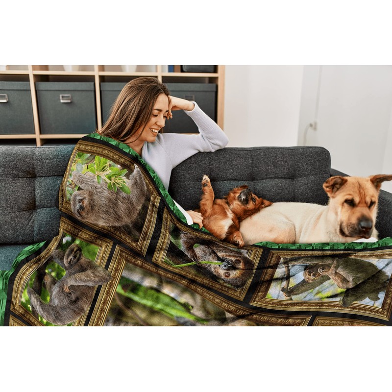 Sloth Blanket for Women, Men & Kids - Soft, Warm