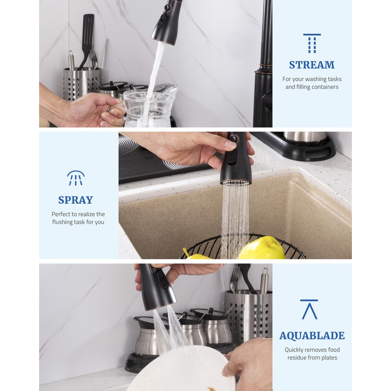 Kitchen Faucet Sprayer Head Replacement - Pull Down Faucet Spray