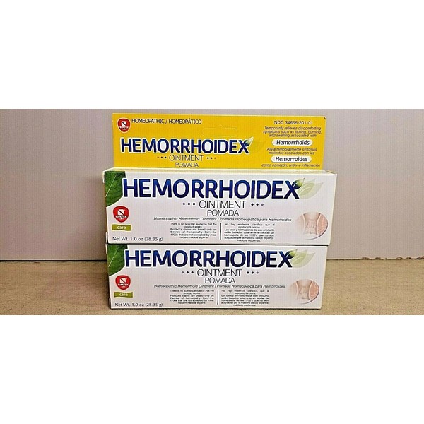 2P-Homeopathic Hemorrhoidex Ointment 1 Oz/ Hemorrohids-Pomada Homeopatica