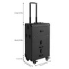 LyeXD Rolling Makeup Train Case,Lockable Portable Cosmetic Organizer Trolley Makeup