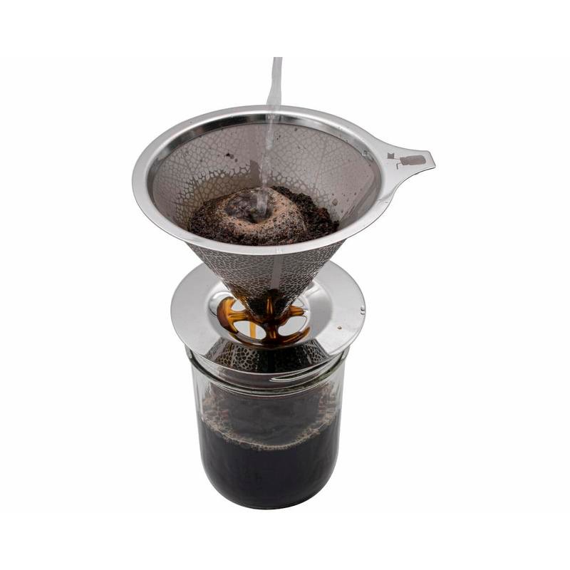 Pour Over Drip Coffee Stainless Steel Filter for Mason Jars