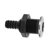 Boat 3/4in Through Hull Scupper Drain Straight Black with Stainless