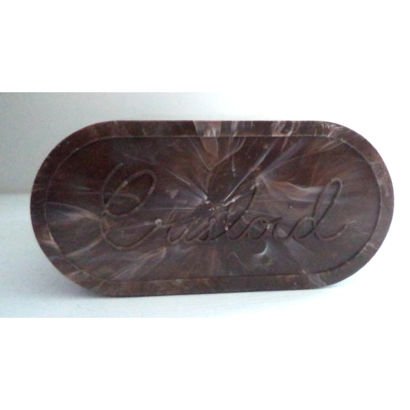 VINTAGE CRISLOID MARBLED CHOCOLATE BACKGAMMON DICE SHAKER CUP NEW OLD