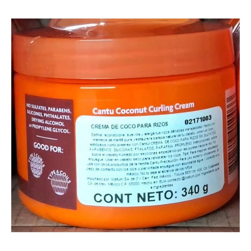 Crema para Peinar Cantu Shea Butter para Rizos 340g