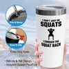 Flairy Land Gym Squat White Tumbler 20oz - the squat