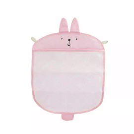 Unbranded Baby Bath Time Cute Toy Tidy Storage Suction Bag Cup Bathroom Organiser Pink