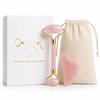 Generic Rodillo de jade de cuarzo rosa y set de