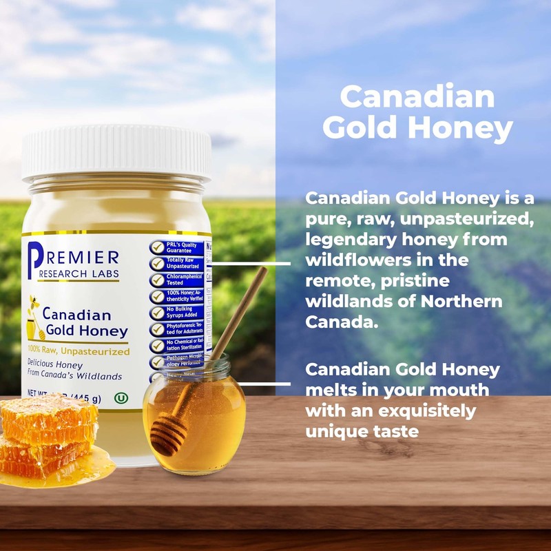 Premier Research Labs Canadian Gold Honey - Raw Honey, Pure