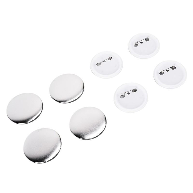 100Pcs Badge Back Cover Tinplate Plastic Base Avoid Rust Firm