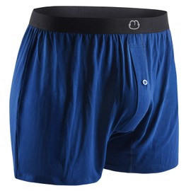 MORNIUNDER Viscose from Bamboo Mens Boxers for Men Underwear Shorts - Soft Loose Comfortable Breathable Blue (X-Large)