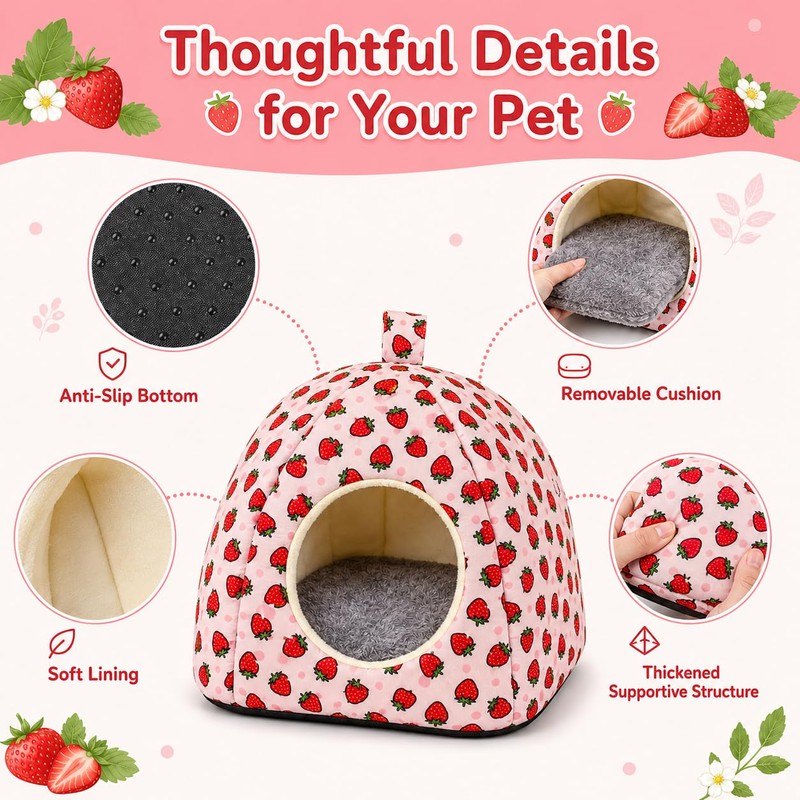 Oxiros Guinea Pig Hideout Tunnel Set, 2 Pack Washable Small