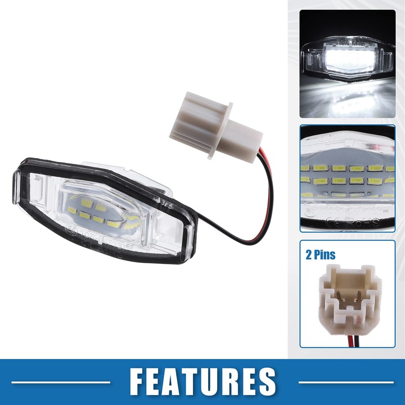 A ABSOPRO Car 6000K White LED License Plate Light Assembly