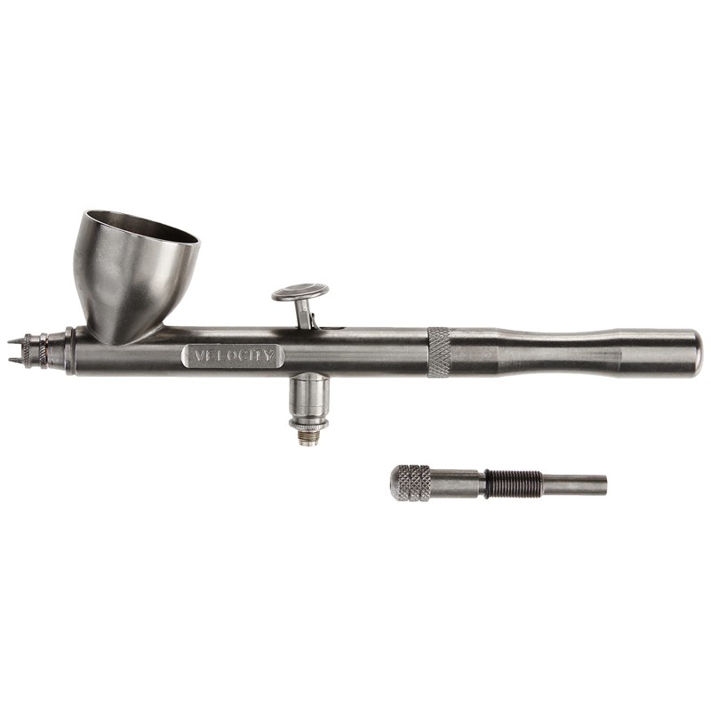 Velocity Gravity Feed Renegade Dual Action Airbrush .21mm, Silver" Or