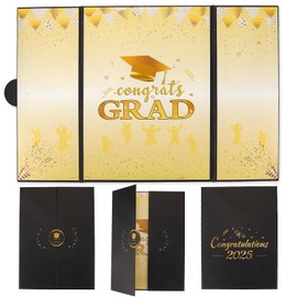 Blinket Gold Class of 2025 Graduation Signature Book – Creative Guest Book Alternative for High School & College Graduates, 2025 Graduation Party Decorations Keepsake Gifts
