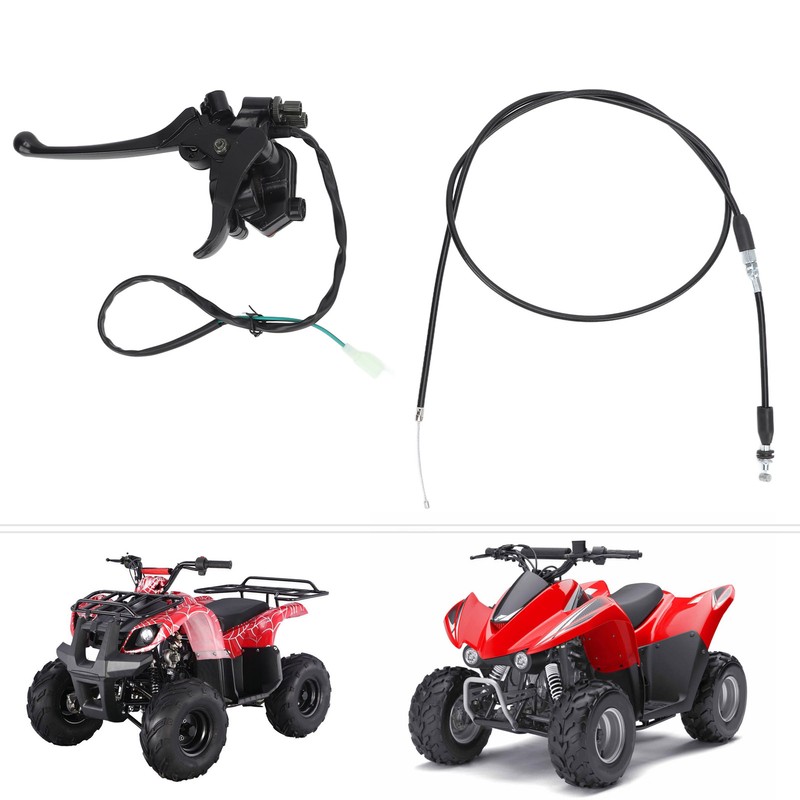 Thumb Throttle Cable with Dual Brake Lever Assy 22mm Aluminium