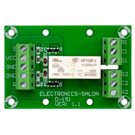 ELECTRONICS-SALON Bistable/Latching DPDT 8 Amp Power Relay Module, DC12V Coil, RT424F12