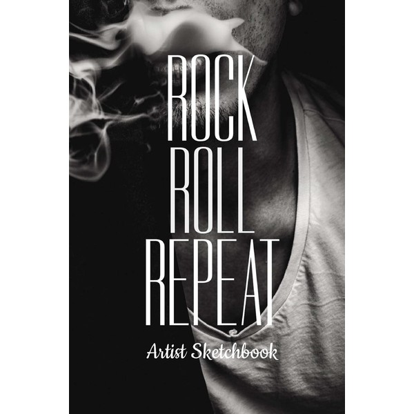 Rock Roll Repeat Artist Sketchbook: Cool Drawing Paper Sketch Pad
