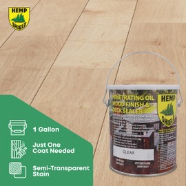 Outdoor Wood Stain and Sealer in One, Premium Wood Stain & Sealer Semi-Transparent Exterior Wood Stain and Sealer, UV Protection Waterproof Wood Sealer (Deep Red, 1 Gallon)