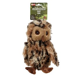 Animal Instincts Forest Friends Squeaky Plush Dog Toy Soft Comfort Puppy Toy Ollie Owl - Large