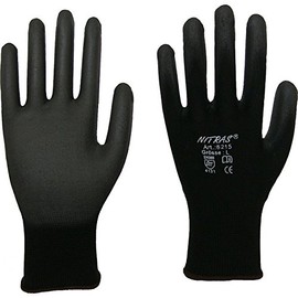 12 Pairs NITRAS 6215 Nylon Assembly Gloves Black PU Gr.XXXL (11)