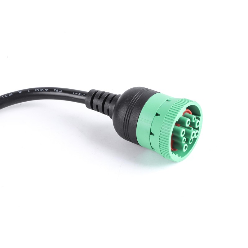 Green Type 2 J1939 Male to OBD2 Female Adapter Cable