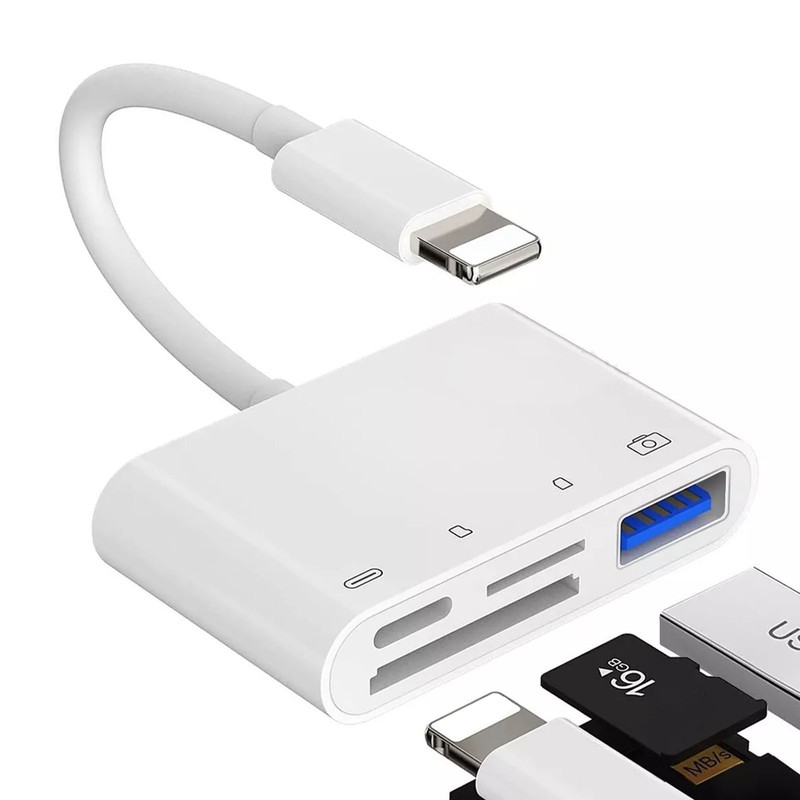 Memory Card Adapter with Charging Port Plug and Play 14