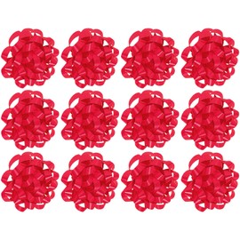 The Gift Wrap Company Decorative Confetti Gift Bows, Medium, Red, pack of 12