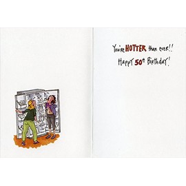Bright Side Of Getting Older: 50th - Oatmeal Studios Funny Feminine Birthday Card