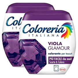 2 x Grey Italian Washing Machine Dye - Purple Glamour - Revives or Changes Colour of Clothing