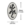Bezelry 12 Pieces Gecko Lizard Pattern Oval Metal Shank Buttons.
