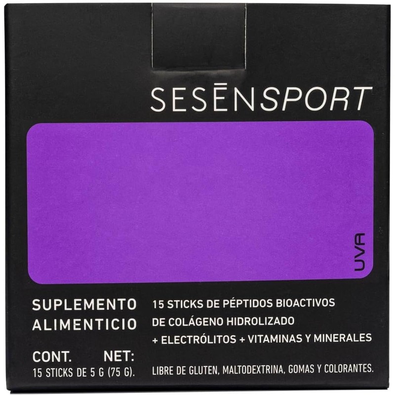SESN Electrolitos Colágeno Uva 15 Sticks x 5g Sodio Potasio