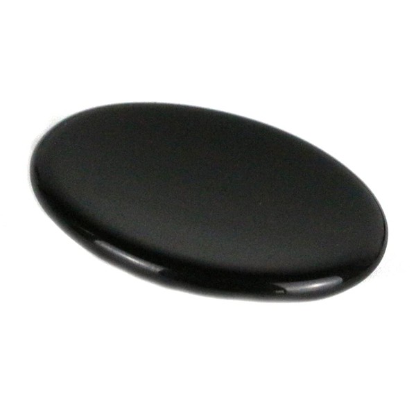 Ouubuuy Black Obsidian Thumb Worry Stone Healing Crystal Gemstone Pocket Palm Stone - Anxiety Stress Relieve