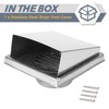 Flamorrow 4in Dryer Vent Cover for Exterior Wall, Stainless Steel