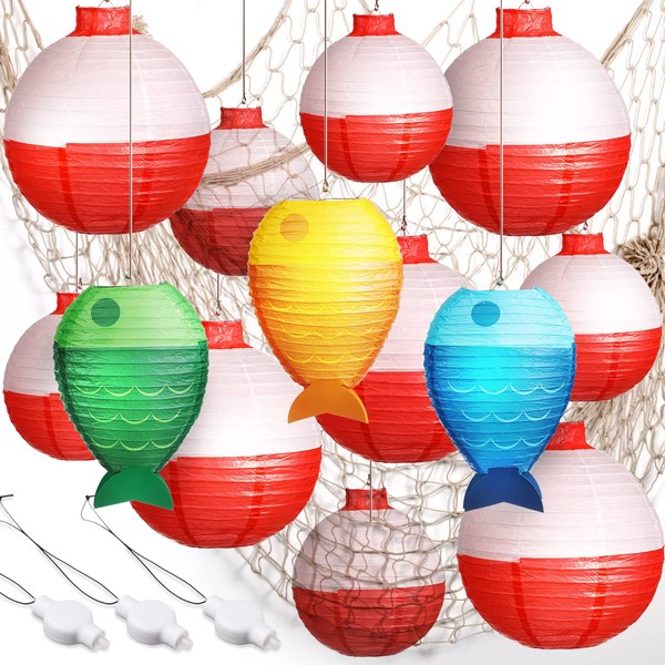 17 Pcs Fishing Birthday Party Decorations Set 3 Fish Shaped