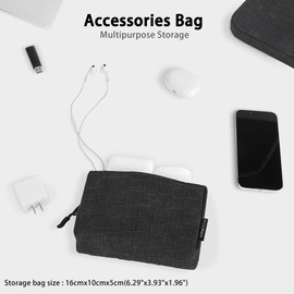 ROEPHY 14" Laptop Sleeve Waterproof Tablet Case Portable PC Bag Pouch for 14-inch MacBook Pro M4/M3/M2/M1 Pro/Max, 13.5/13.8-inch Surface Laptop 7, Black Grey