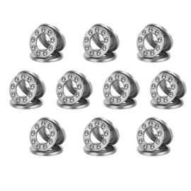 HiPicco Thrust Ball Bearings, 10pcs F7-17M Miniature Plane Axial Ball Bearing 3-in-1, 7mm x 17mm x 6mm Chrome Steel Single Direction